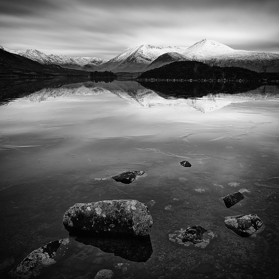Frozen, Lochan na h-Achlaise, Scotland Photograph by Steve Gosling